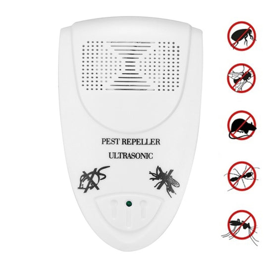 LI-3110 Ultrasonic Electronic Rat Repeller Household Smart Insect Repellent, UK Plug(White), US Plug(White)