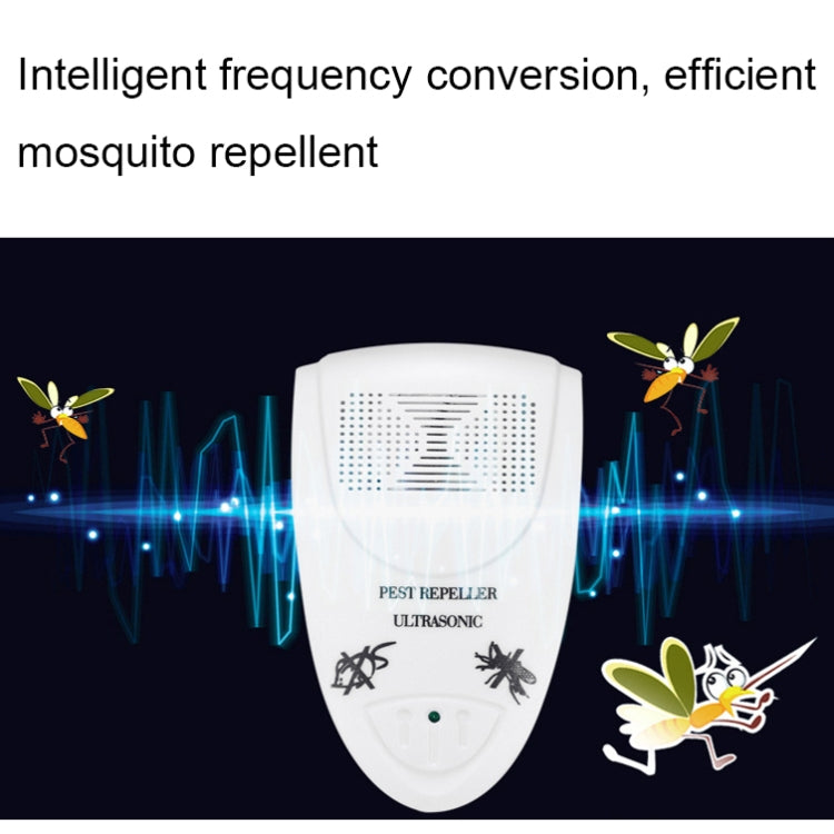 LI-3110 Répulsif anti-rongeurs ultrasonique électronique Répulsif intelligent anti-insectes pour la maison, Prise britannique (blanc), Prise américaine (blanc)