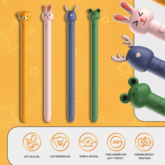 Cartoon Silicone Capacitive Pen Non-Slip And Anti-Drop Protective Cover, For Apple Pencil 1