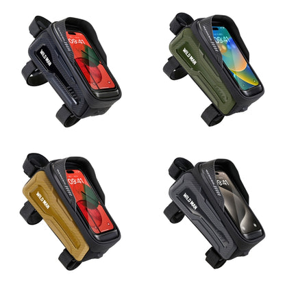 WILD MAN M20 Outdoor Cycling Bicycle Phone Touch Screen Waterproof Front Beam Bag, M20 (Yellow), M20 (Gray), M20 (Black), M20 (Green)