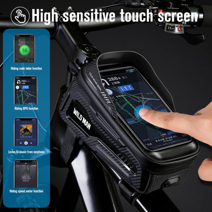 WILD MAN M20 Outdoor Cycling Bicycle Phone Touch Screen Waterproof Front Beam Bag, M20 (Yellow), M20 (Gray), M20 (Black), M20 (Green)