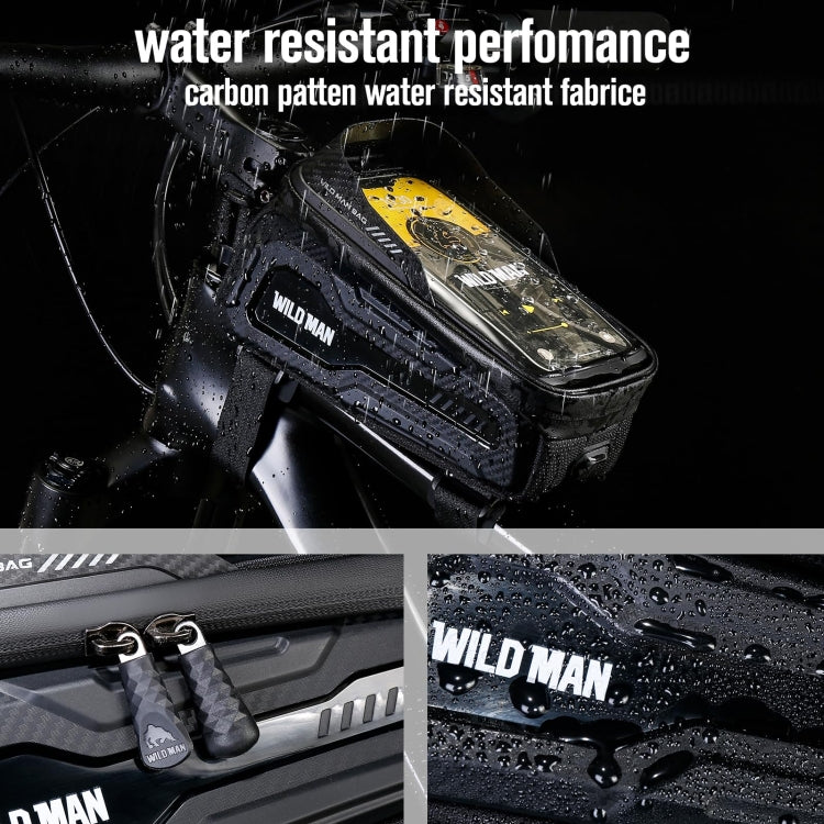 WILD MAN M20 Outdoor Cycling Bicycle Phone Touch Screen Waterproof Front Beam Bag, M20 (Yellow), M20 (Gray), M20 (Black), M20 (Green)
