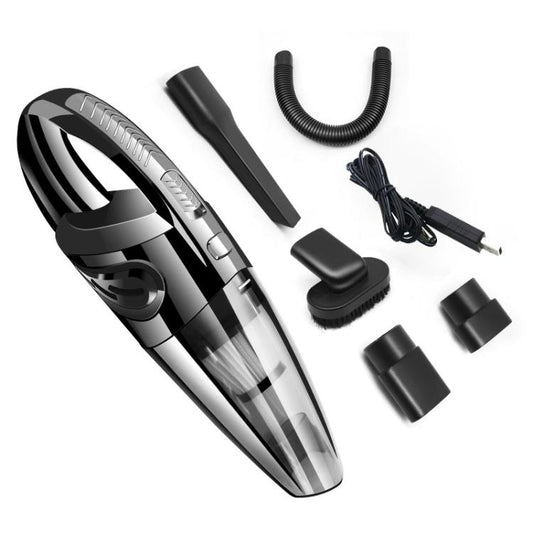 Aspirateur de voiture portable et puissant, pour usage humide et sec, R-6052C avec câble USB (noir), aspirateur sans fil, prise américaine