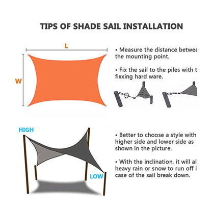 Outdoor Garden Sunshade Sail Waterproof Anti-UV Canopy, Size: 2m x 2.5m, 2m x 2.5m