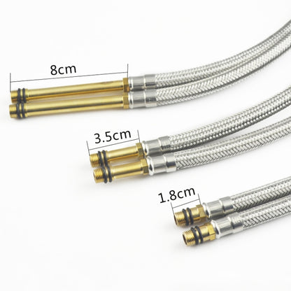 Weave Stainless Steel Flexible Plumbing Pipes Cold Hot Mixer Faucet Water Pipe Hoses High Pressure Inlet Pipe, 40cm 1.8cm Copper Rod, 50cm 1.8cm Copper Rod, 60cm 1.8cm Copper Rod, 70cm 1.8cm Copper Rod, 80cm 1.8cm Copper Rod, 100cm  1.8cm Copper Rod   ...