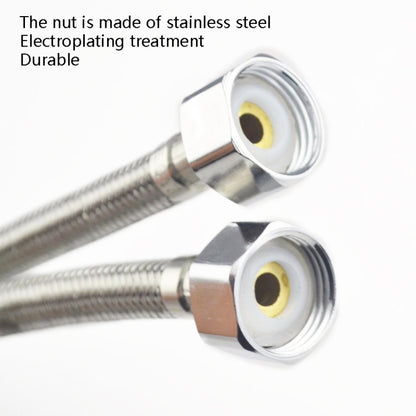 Weave Stainless Steel Flexible Plumbing Pipes Cold Hot Mixer Faucet Water Pipe Hoses High Pressure Inlet Pipe, 40cm 1.8cm Copper Rod, 50cm 1.8cm Copper Rod, 60cm 1.8cm Copper Rod, 70cm 1.8cm Copper Rod, 80cm 1.8cm Copper Rod, 100cm  1.8cm Copper Rod   ...