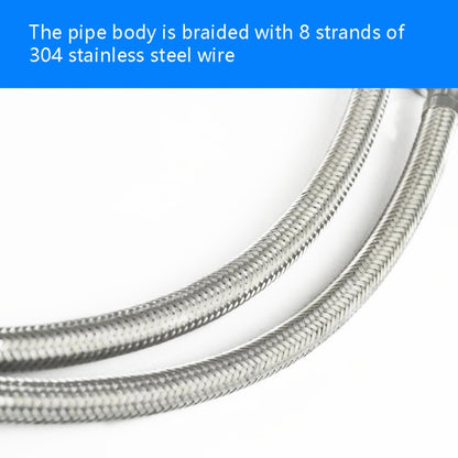 Weave Stainless Steel Flexible Plumbing Pipes Cold Hot Mixer Faucet Water Pipe Hoses High Pressure Inlet Pipe, 40cm 1.8cm Copper Rod, 50cm 1.8cm Copper Rod, 60cm 1.8cm Copper Rod, 70cm 1.8cm Copper Rod, 80cm 1.8cm Copper Rod, 100cm  1.8cm Copper Rod   ...