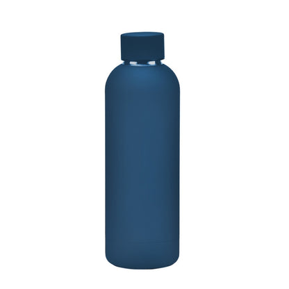 Stainless Steel Outdoor Matte Water Bottle Portable Sports Water Cup Rubber Paint Insulation Cup, Moss Green, Light Pink, Smoky Pink, Cinnabar Orange, Green White, Khaki, Ink Black, Lake Blue, Gray Green, Lilac Purple, Indigo, Gray