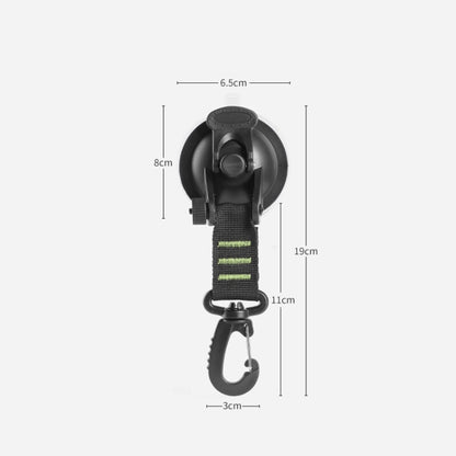 3 PCS Car Tent Suction Cup Home Users Outside Travel Portable Suction Cup Hook, Round Carabiner