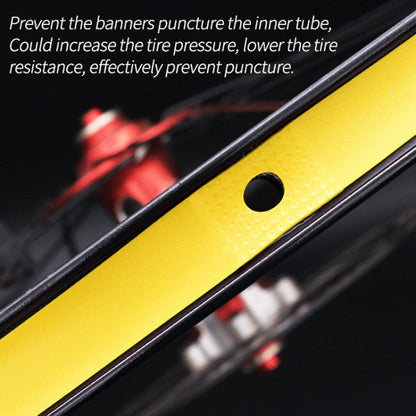 10 pièces, coussinet de pneu anti-crevaison pour vélo de route et VTT, bande de jante en PVC, rouge, jaune