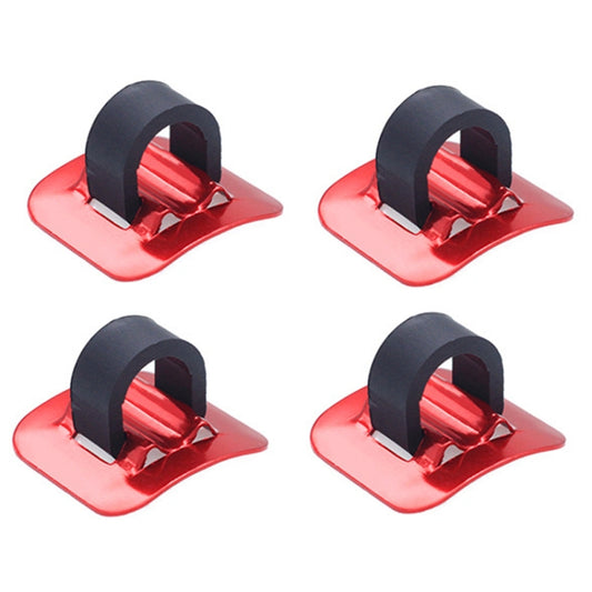 4 piezas de guía adhesiva para manguera de bicicleta de montaña y carretera, fijación de cable de cuadro de asiento con hebilla en C, estilo: hebilla de plástico, hebilla de aleación de aluminio