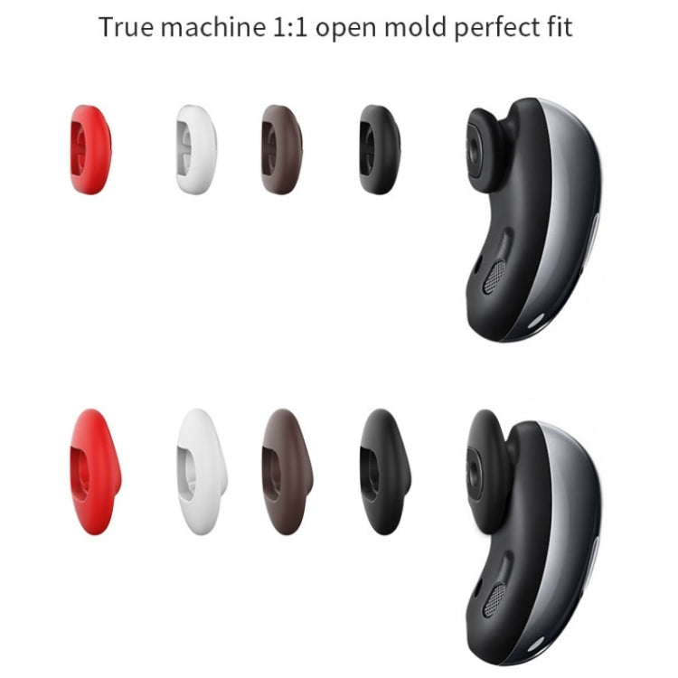 2 Sets Bluetooth Earphone Silicone Earplug Caps For Samsung Galaxy Buds Live, Black-2 Pairs, Red-2 Pairs, Brown-2 Pairs, White-2 Pairs