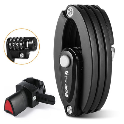 WEST BIKING Bicycle Folding Anti-Theft Code Lock Portable Chain Lock, WEST BIKING YP0705067