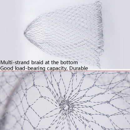 Tête d'épuisette pliable en acier inoxydable, filet de pêche, grande maille solide 40cm, grande maille solide 45cm, grande maille solide 50cm
