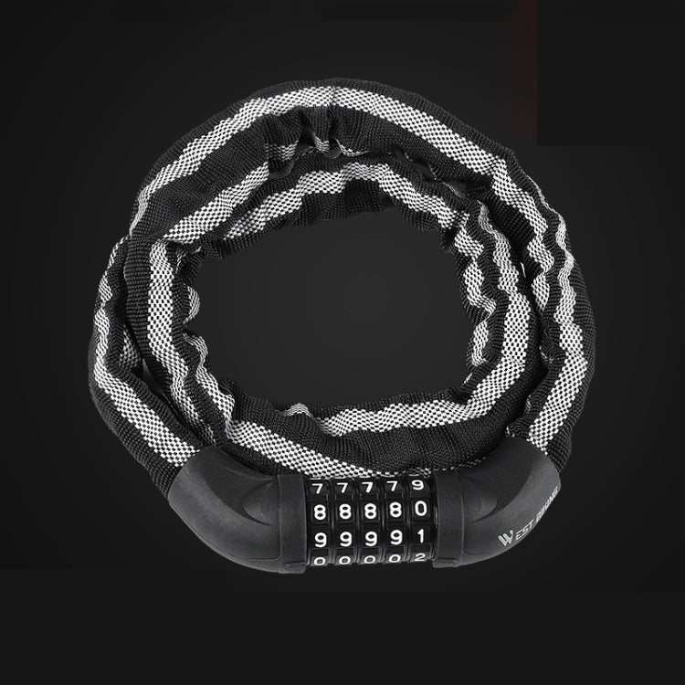WEST BIKING YP0705065 Bicycle Reflective Anti-Theft Lock Mountain Bike Anti-Peeling Reflective Strip Lock, WEST BIKING YP0705065