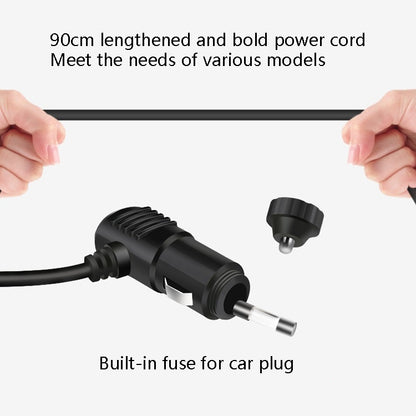 F558 Ventilateur de voiture avec chargeur de téléphone USB 12/24V, double tête 12V, double tête 24V
