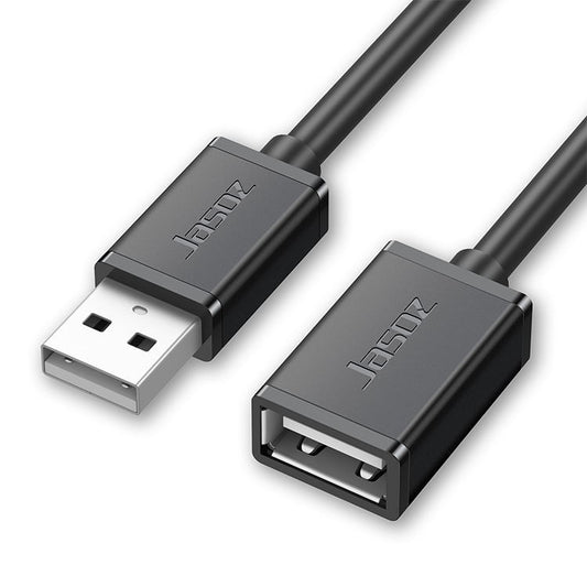 Jasoz USB Male to Female Oxygen-Free Copper Core Extension Data Cable, Colour: Black 0.5m, Black 0.5m, Black 1m, Black 1.5m, Black 2m, Black 3m, Black 5m, Dark Blue 0.5m, Dark Blue 1m, Dark Blue 1.5m, Dark Blue 2m, Dark Blue 3m, Dark Blue 5m, Black 8m