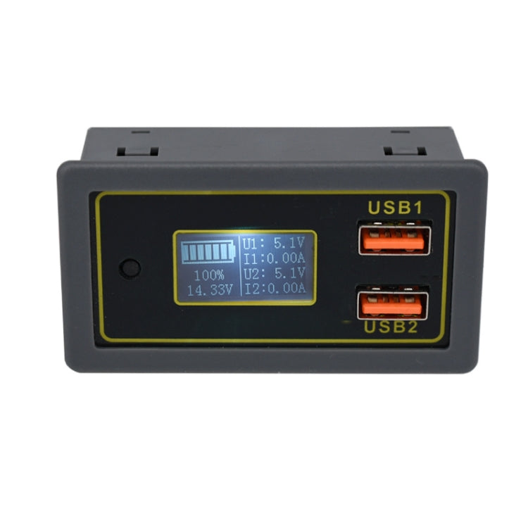 Auto-Gleichspannungsanzeige 12/24V Blei-Säure-Batterie auf 5V USB-Schnellladeanzeige, Auto-Gleichspannungsanzeige