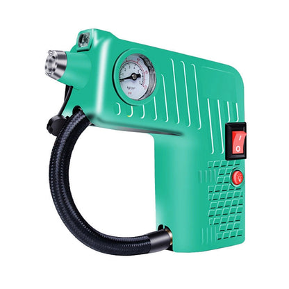 YX-301 Pompe de gonflage électrique portable multifonction 12 V pour voiture, noire, verte