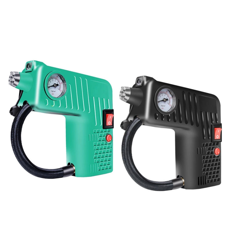 YX-301 Pompe de gonflage électrique portable multifonction 12 V pour voiture, noire, verte