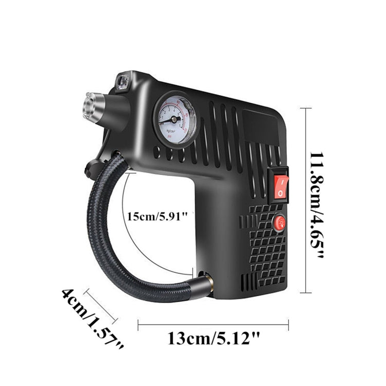 YX-301 Pompe de gonflage électrique portable multifonction 12 V pour voiture, noire, verte