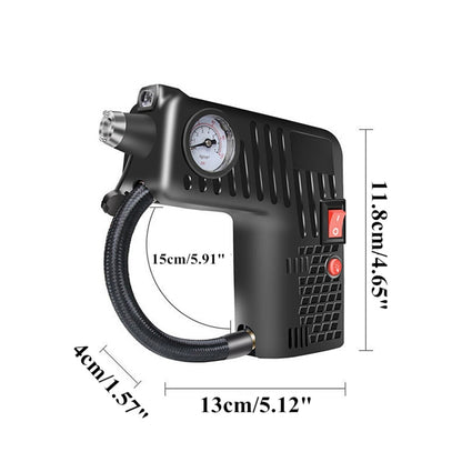 YX-301 Pompe de gonflage électrique portable multifonction 12 V pour voiture, noire, verte