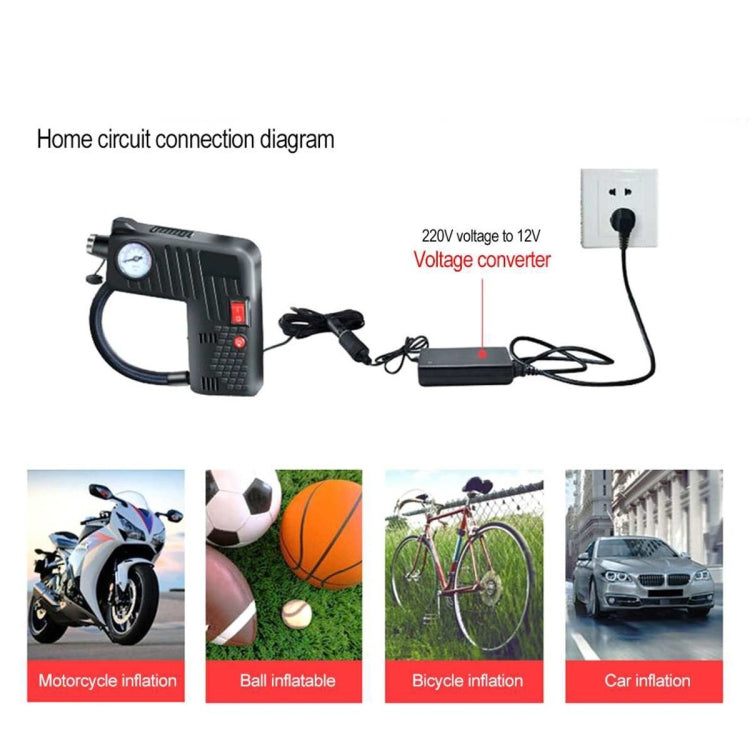 YX-301 Pompe de gonflage électrique portable multifonction 12 V pour voiture, noire, verte