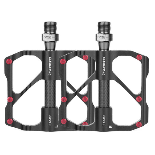 1 paire de pédales PROMEND pour vélo de route ou VTT, 3 roulements en fibre de carbone, PD-M86C, PD-R87C