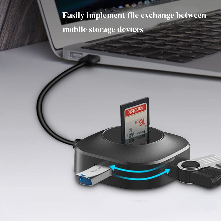 3 x USB Port + TF/SD Card Reader Computer Notebook High-Speed Hub Splitter, H25-2.0, H25-3.0