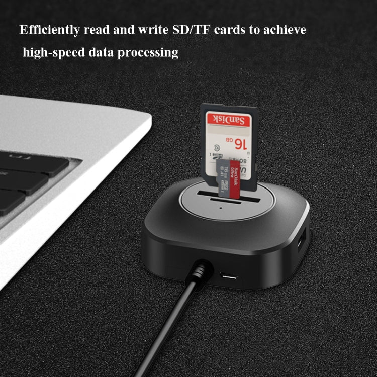 3 x USB Port + TF/SD Card Reader Computer Notebook High-Speed Hub Splitter, H25-2.0, H25-3.0