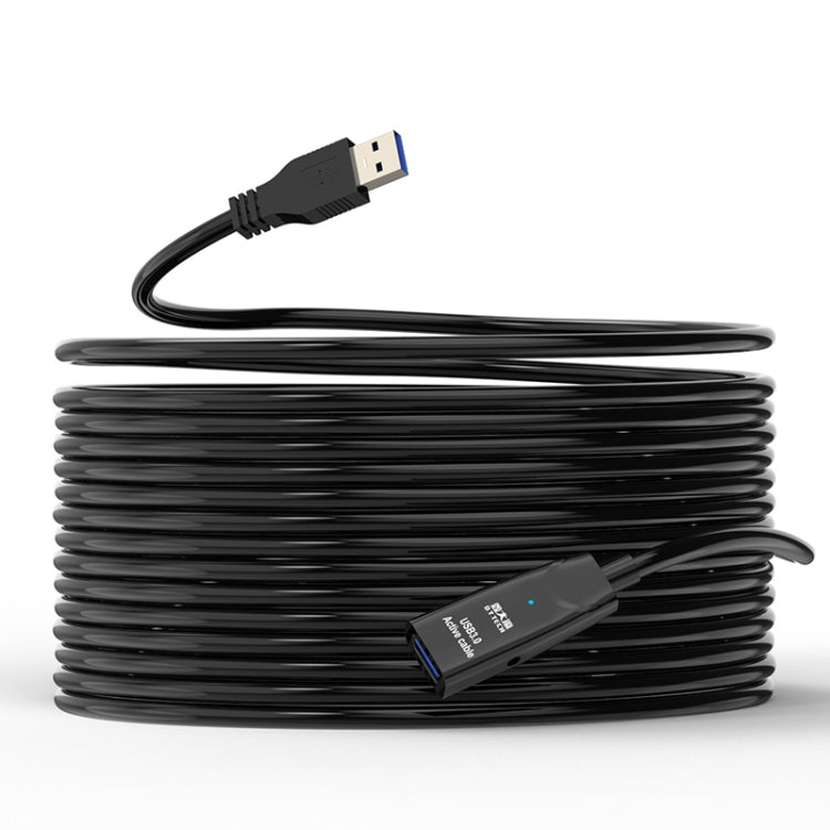D.Y.TECH USB 3.0 Male To Female Extension Cable Double Shielded Chip Data Cable, Length:, 10m, 15m