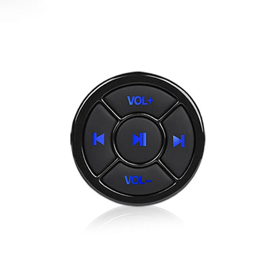 Bouton Multimédia Bluetooth Sans Fil pour Téléphone Portable de Voiture, Télécommande de Lecture de Musique et de Selfie, Noir, Noir avec Boucle