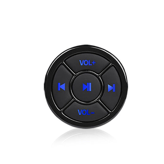 Bouton Multimédia Bluetooth Sans Fil pour Téléphone Portable de Voiture, Télécommande de Lecture de Musique et de Selfie, Noir, Noir avec Boucle