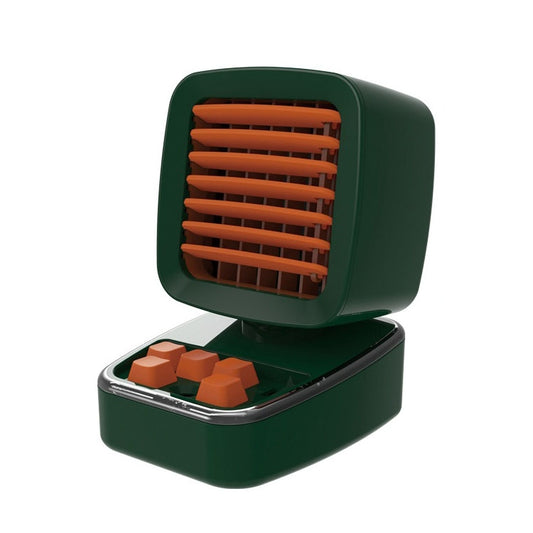 Mini ventilateur de climatisation de réfrigération humidifiant A5 USB de bureau à domicile avec refroidissement par eau, vert vintage, vert menthe, ivoire chameau, rose fille