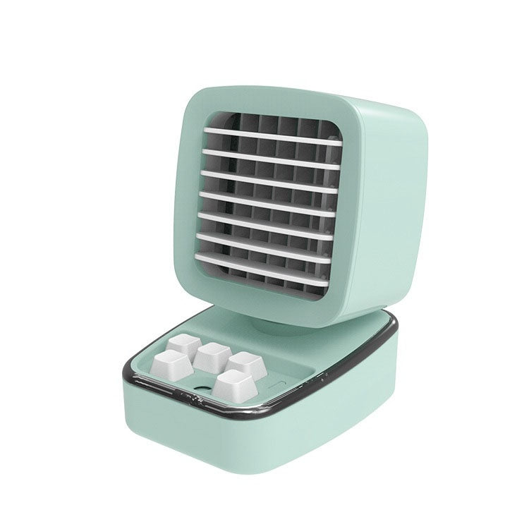 Mini ventilateur de climatisation de réfrigération humidifiant A5 USB de bureau à domicile avec refroidissement par eau, vert vintage, vert menthe, ivoire chameau, rose fille