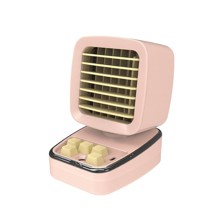 Mini ventilateur de climatisation de réfrigération humidifiant A5 USB de bureau à domicile avec refroidissement par eau, vert vintage, vert menthe, ivoire chameau, rose fille