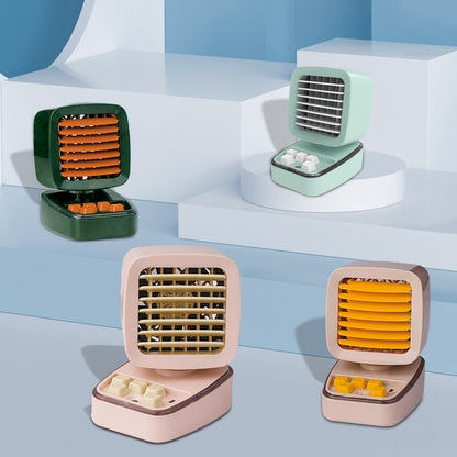 Mini ventilateur de climatisation de réfrigération humidifiant A5 USB de bureau à domicile avec refroidissement par eau, vert vintage, vert menthe, ivoire chameau, rose fille