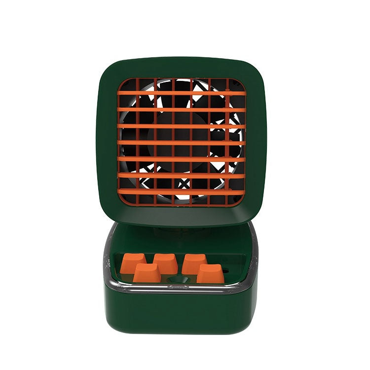 Mini ventilateur de climatisation de réfrigération humidifiant A5 USB de bureau à domicile avec refroidissement par eau, vert vintage, vert menthe, ivoire chameau, rose fille