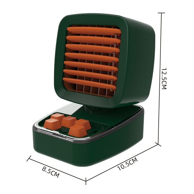 Mini ventilateur de climatisation de réfrigération humidifiant A5 USB de bureau à domicile avec refroidissement par eau, vert vintage, vert menthe, ivoire chameau, rose fille
