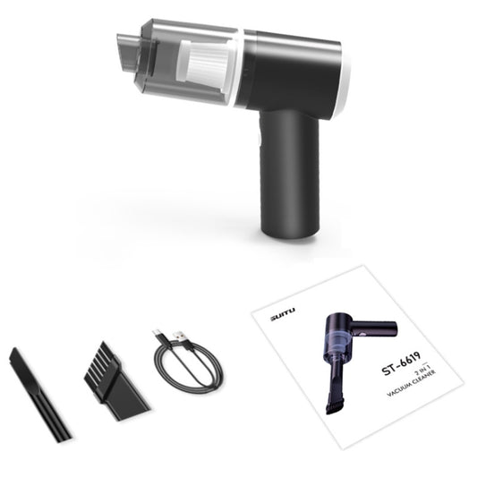 Aspirateur à main sans fil sec et humide pour voiture, noir, blanc