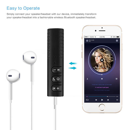 3.5mm Lavalier Bluetooth Audio Receiver with Metal Adapter, H-139 Green, H-139 Black, H-139 Blue, H-139 Red, H-139 White