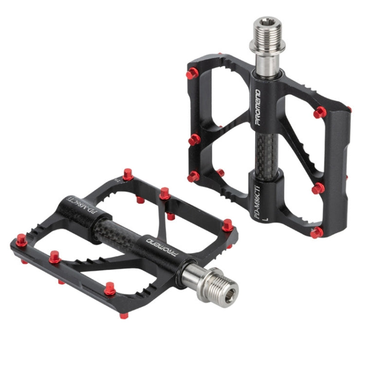 1 paire de pédales de vélo PROMEND avec axe en titane et tube en carbone, pour VTT ou vélo de route, 3 roulements scellés, PD-M86C-TI