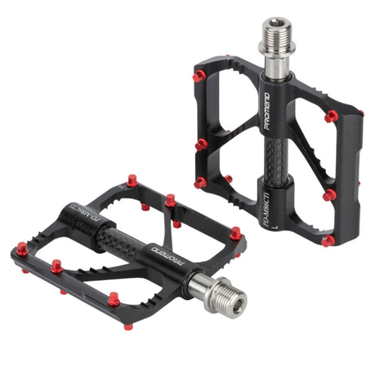 1 paire de pédales de vélo PROMEND à axe en titane et tube en carbone pour VTT et vélo de route, 3 pédales Palin, PD-M86C-TI