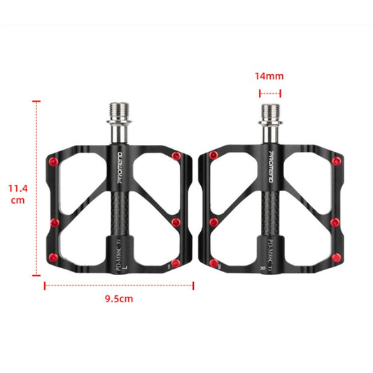 1 paire de pédales de vélo PROMEND à axe en titane et tube en carbone pour VTT et vélo de route, 3 pédales Palin, PD-M86C-TI