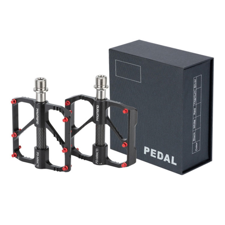 1 paire de pédales de vélo PROMEND avec axe en titane et tube en carbone, pour VTT ou vélo de route, 3 roulements scellés, PD-M86C-TI