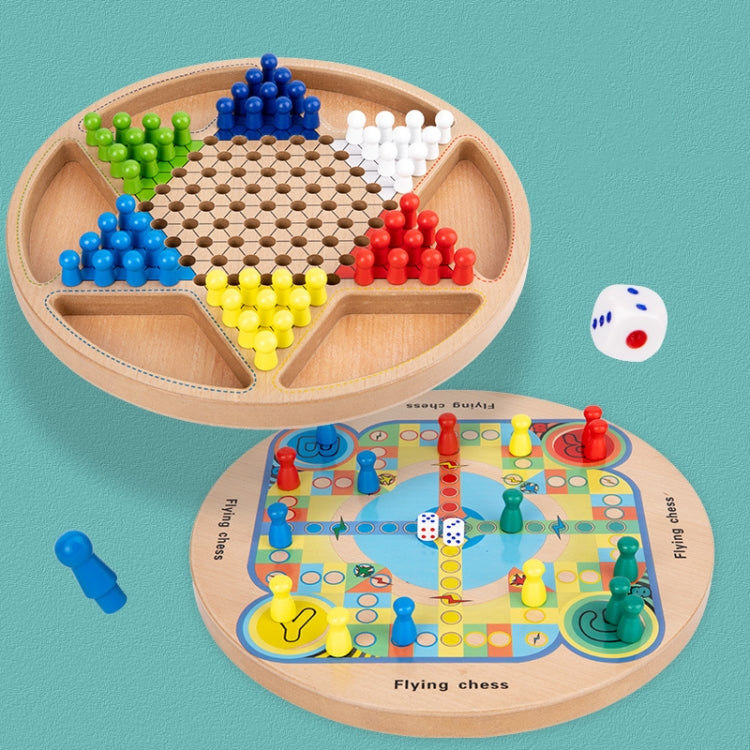 Jouet en Bois Multifonctionnel pour Enfants, Jeu de Société Interactif Parent-Enfant, Spécification de l'Ensemble : 2 en 1 Hocker + Échecs Volants, 2 en 1 Hockey + Cinq Douleurs, Échecs 4 en 1, Échecs 6 en 1, Échecs 8 en 1