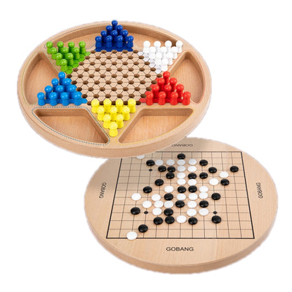 Jouet en Bois Multifonctionnel pour Enfants, Jeu de Société Interactif Parent-Enfant, Spécification de l'Ensemble : 2 en 1 Hocker + Échecs Volants, 2 en 1 Hockey + Cinq Douleurs, Échecs 4 en 1, Échecs 6 en 1, Échecs 8 en 1