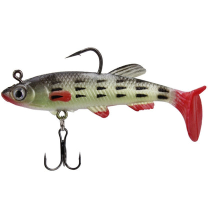 5 PCS Fish-Bait Road Sub-Bait Lead Fish With Single Hook And Three Anchor Hook Bait, 8cm 14g