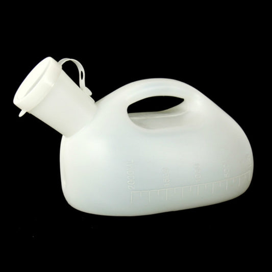 2000ML Travel Potty Baby Child Leakproof Portable Urinal Men with Cover Thickened Elderly Adult Large Capacity Night Pot, 2 PCS 2000ML(White), 2 PCS 2000ML(Blue)