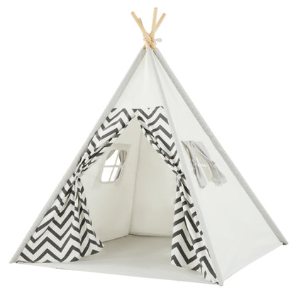 Indian Children Tent Cotton Cloth Indoor Play House Parent-Child Doll House, Pink Stars, Wavy Pattern